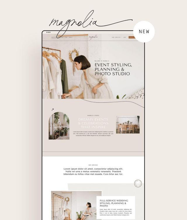 magnolia is the newest wordpress theme in the shop ✨shop link in bio! 

gorgeous vintage paper patterns created by @nassy_art & most demo stock photography by @brennerjulia 💗